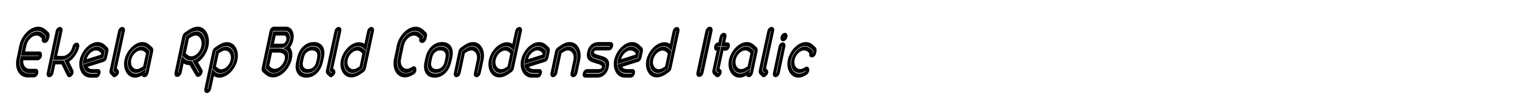 Ekela Rp Bold Condensed Italic